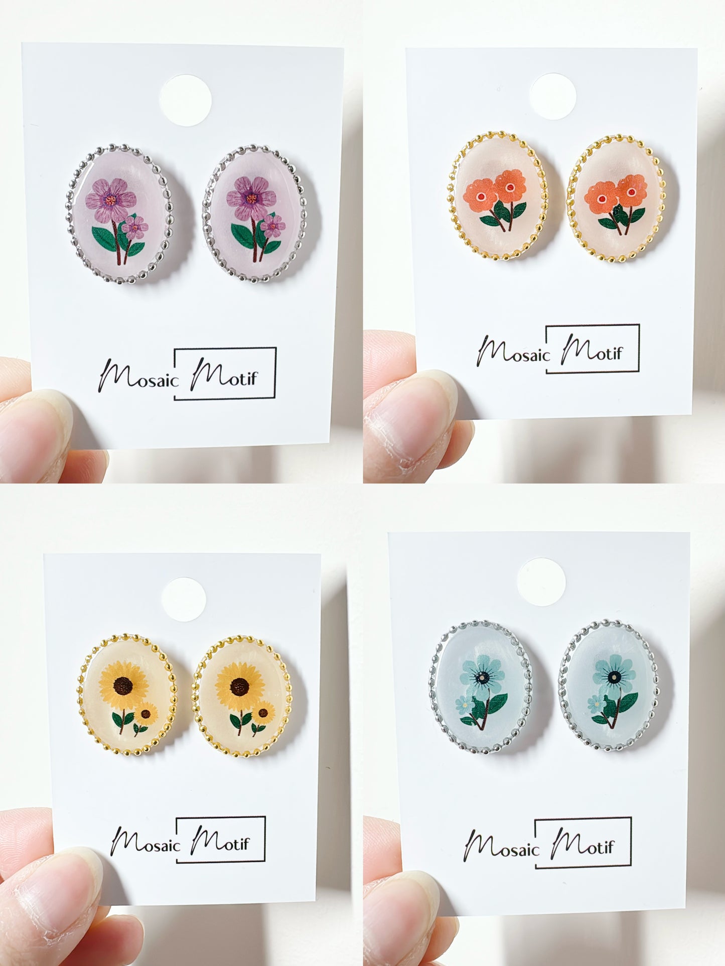 Floral Vintage statement earrings (multiple designs)