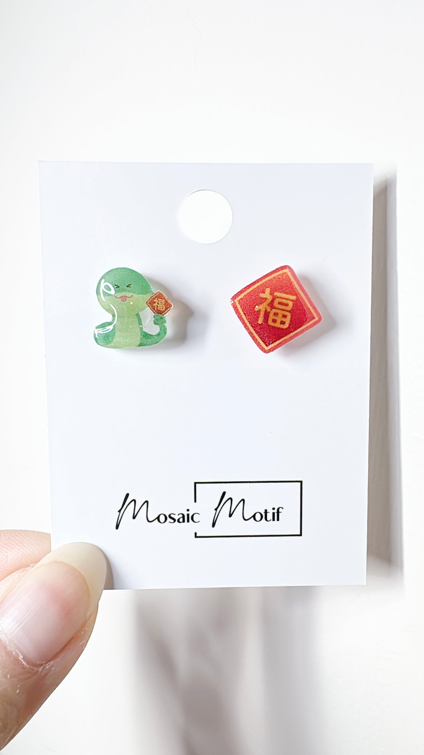 CNY - Snake stud earrings